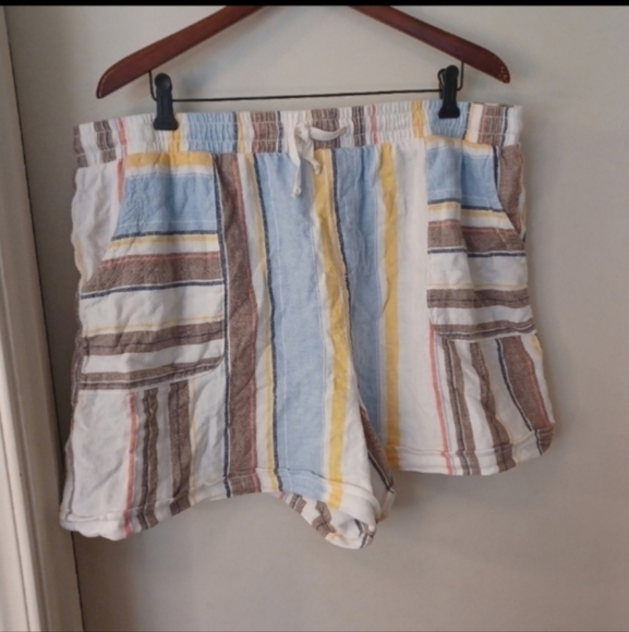 Time and Tru Pants - 𝅺time and Tru stripped linen shorts wmns sz XXL 20